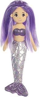 Aurora World Sea Shimmers Amethyst The Mermaid Plush Toy (Medium, Purple/Pink/Peach)