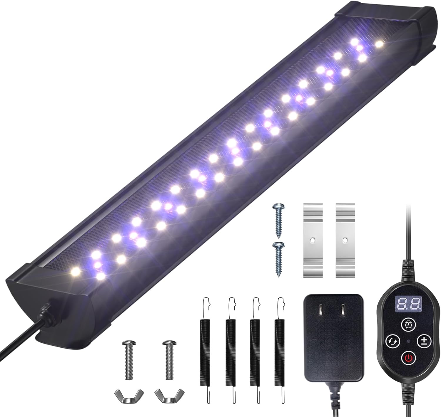 GlowUp 12 Inch 10W Dimming LED UVB Light for Reptiles, UVB 20.0/10.0/5.0/Purple Light, 3 Light Modes, Timer, UVA UVB Reptile Lamp for Tropical & Desert Reptile, Bearded Dragons, Turtles, Snakes
