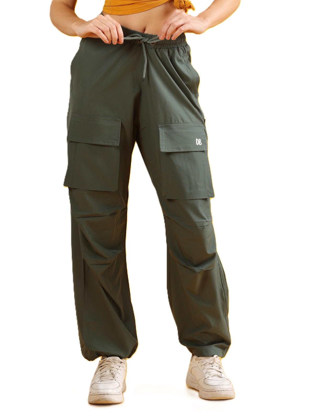 the dance bible Women Jasper Baggy Fit Utility Joggers with 4 Pocket Design, Multipocket Cargo Pants for Women, Jasper, 3XL-picture-42