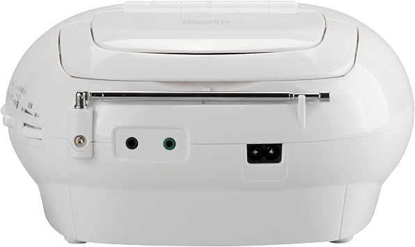 CDR-YS2 Stereo CD Radiator, White, Simple & Compact, AM/FM Wide FM Compatible, Digital Tuning, External Input Terminal, Power Cable Included, 6 x AA Batteries sold separately