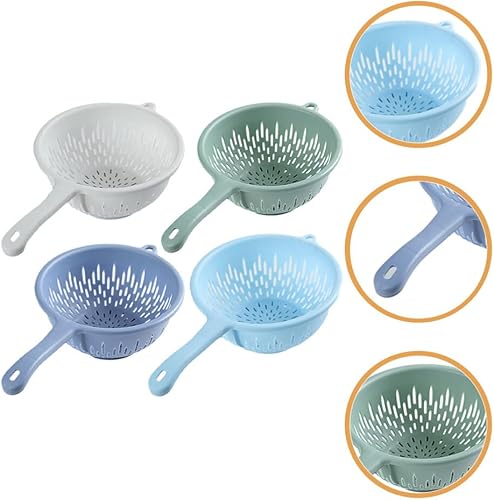 Miniatura 3 de HEMOTON Cesta de lavado de arroz con asas de plástico, cesta de drenaje para cocina, frutas y verduras, coladores, utensilios de cocina