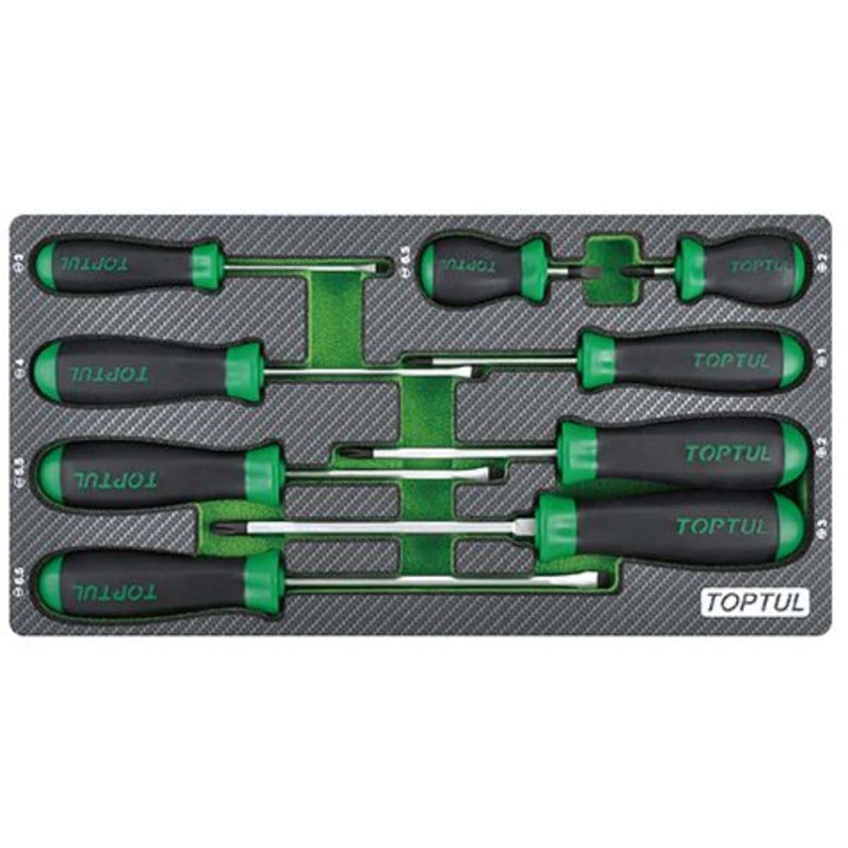 TOPTUL Kit de atornilladores GEA0909 25, 75, 80, 100, 150mm