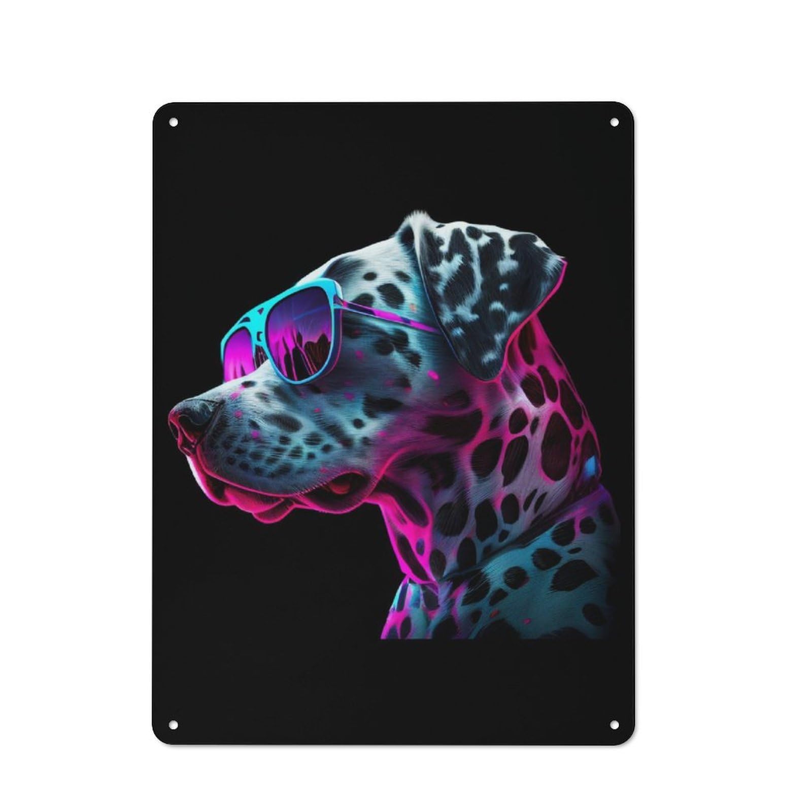 Junmoney Dalmatian Tin Sign 40X30cm With For Living Room Wall, Retro Decor, Gift Idea At Christmas For Living Room Decor Lovers