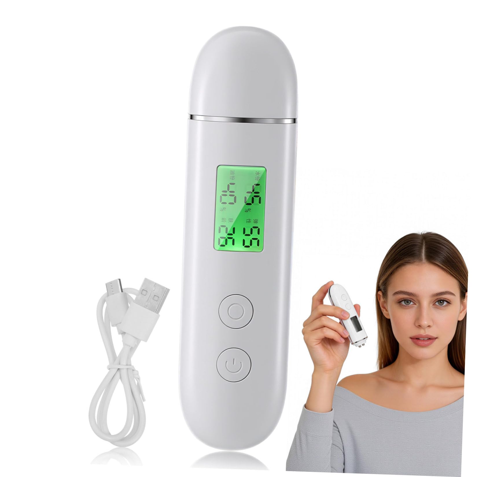 Analizzatore di Idratazione Viso, Dispositivo per Test Rapido e Accurato