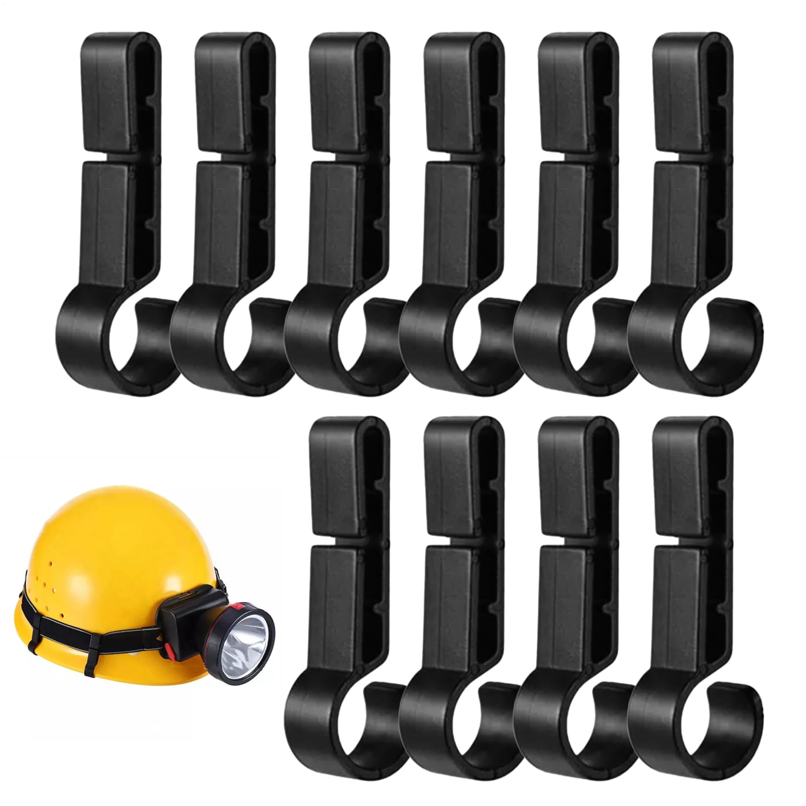 Clip per luci per elmetto rigido 4,6 x 1,5 x 1 cm montaggio casco fissare faro torcia cappelli sicurezza leggeri costruzioni miniere campeggio