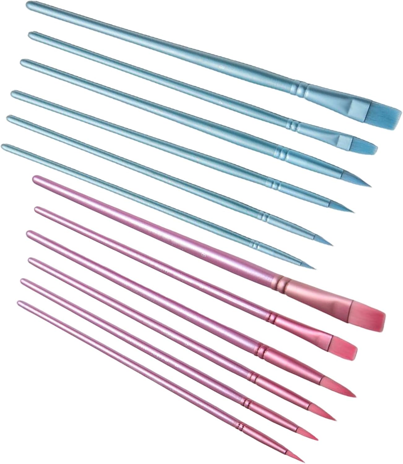 12pcs Nylon Watercolor Paintbrush Set, Wood Handle Fine Tip Art Brush Xmas