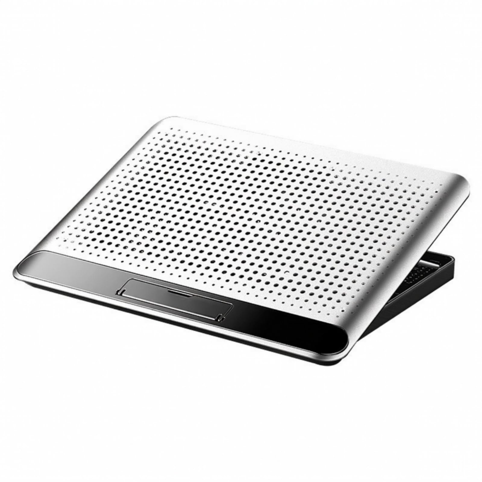Supporto di raffreddamento per computer portatile con porte USB, supporto ventilato per laptop con sei ventole, tappetino di raffreddamento leggero per ufficio, studenti, argento