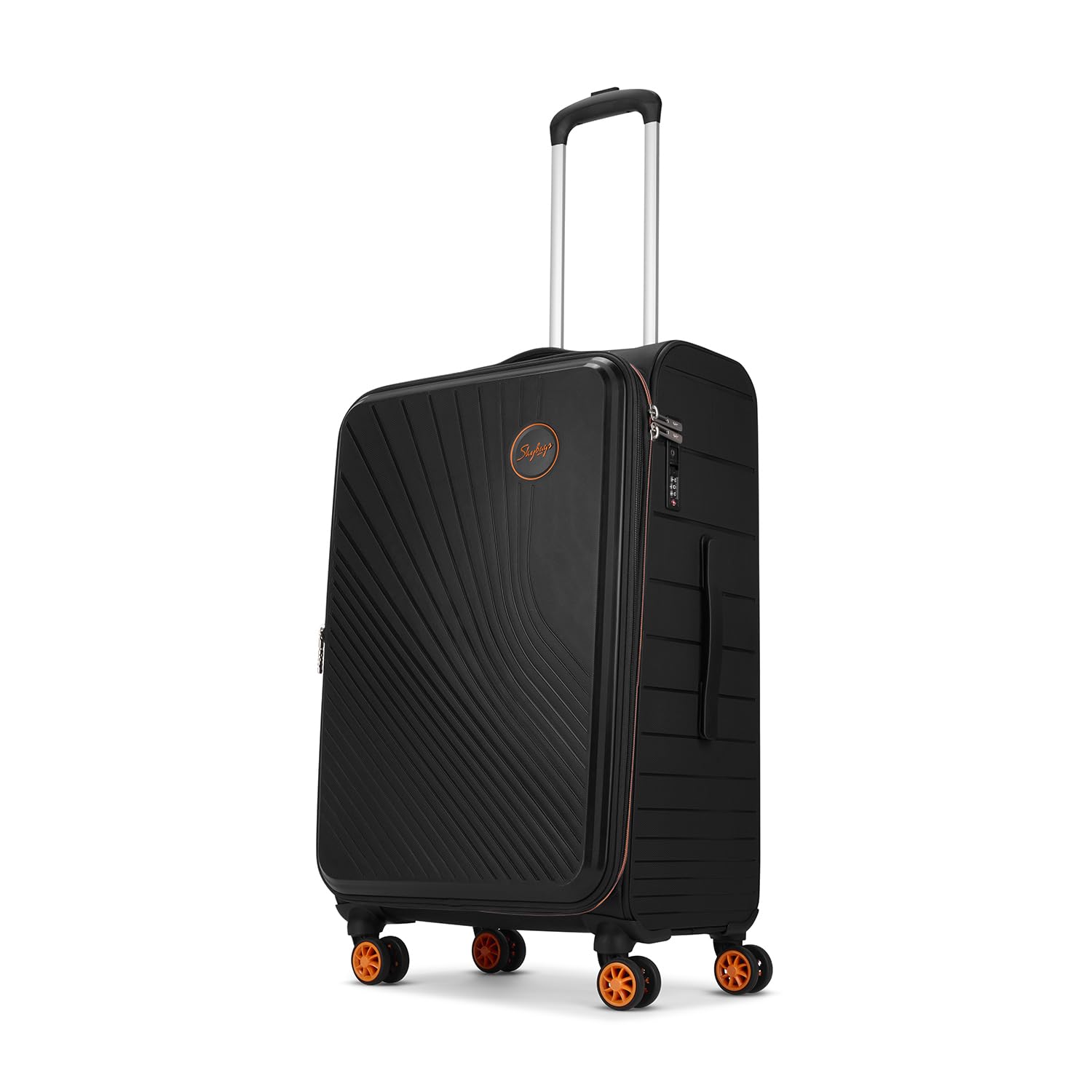 Fusion Check-in Hybrid Trolley Bag 69 cm | Medium Expandable Luggage | 8-Wheels Suitcase | TSA Lock with Anti-Theft Zipper | 3 Years Warranty - Unisex (Jet Black)-image-19