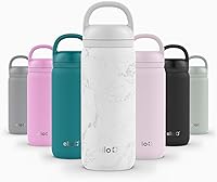 Vista 28 de Ello Cooper Twist - Botella de agua de acero inoxidable de 32 onzas con tapa para beber A prueba de fugas Doble pared y aislada al vacío Asa