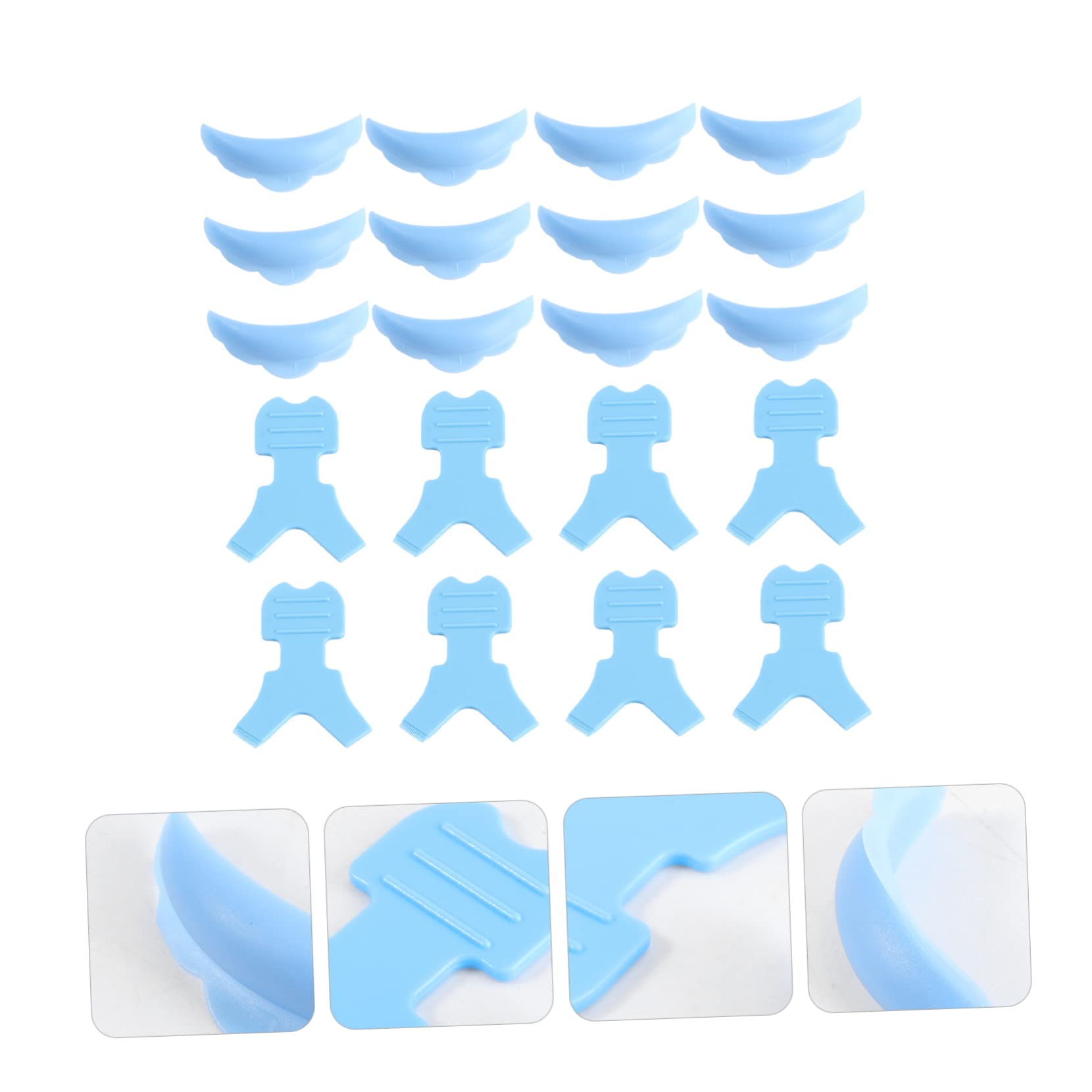 Healeved 20pares Almohadillas Para Perming De Pestañas Con Cepillos y Accesorios Para Belleza Salones y Uso Personal Flexibles y Amigables Piel