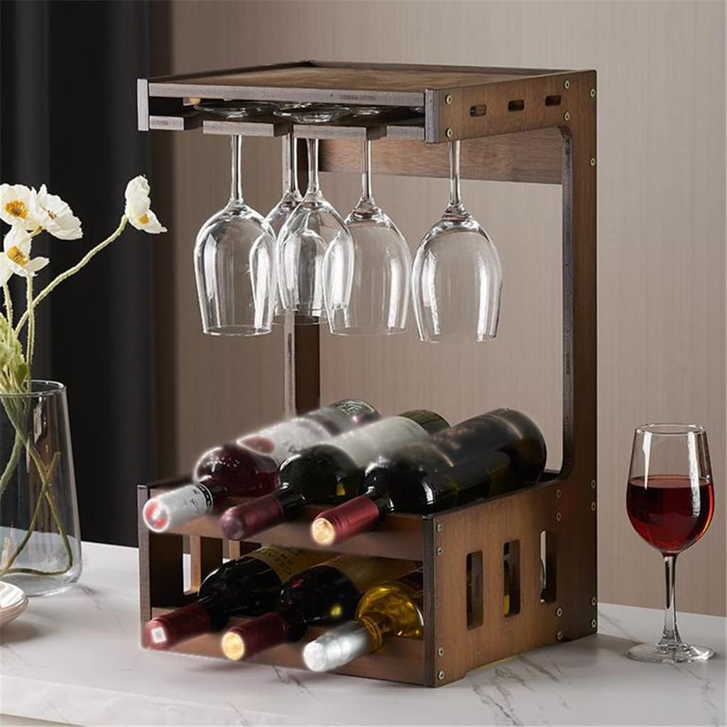 Wine Rack Wooden Goblet Storage Home Shelf Floor Living Room Solid Wood Utensils