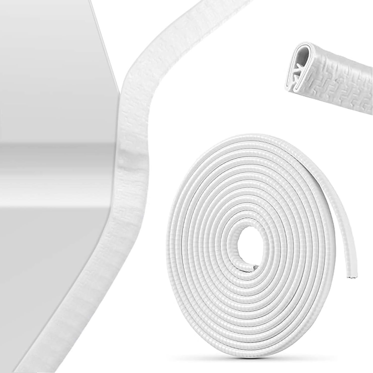 WEDSLK Car Door Edge Protector for Mini Clubman F54 (4door) 2.Generation, U Shape Rubber Car Door Seal Trim, Car Protection Door Edge Guard Fit,B/White