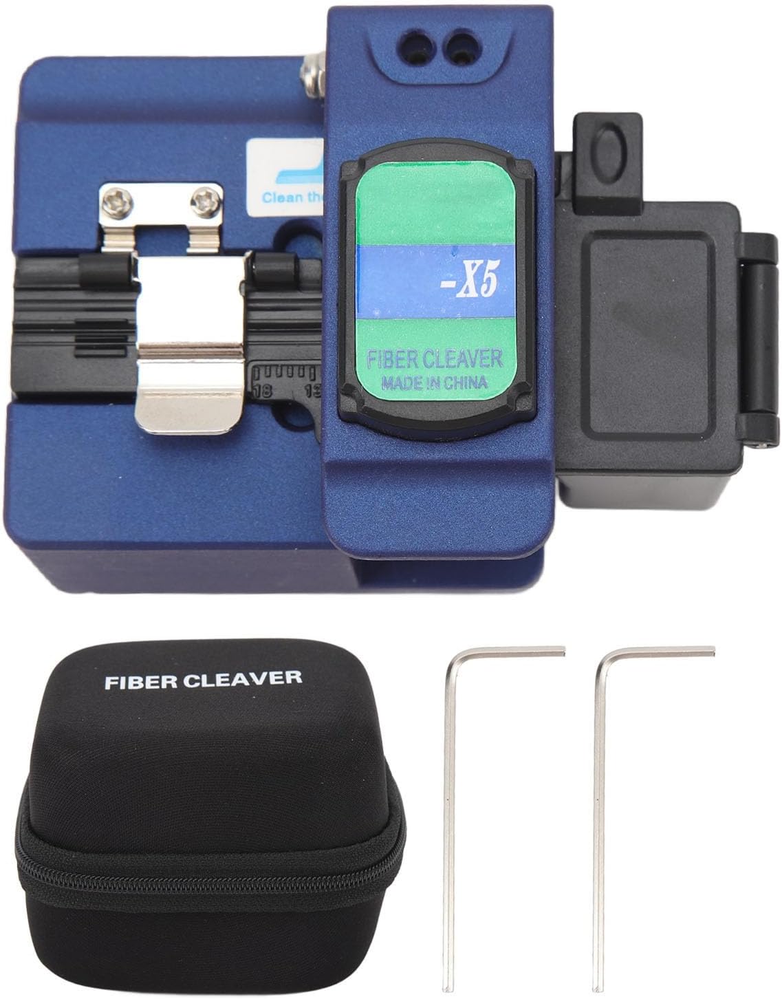 Optical Fiber Cleaver High Accuracy Automatic Return Fiber Cutter Cold Connection Hot Melting Blue for Fiber Optic Cutting Machine