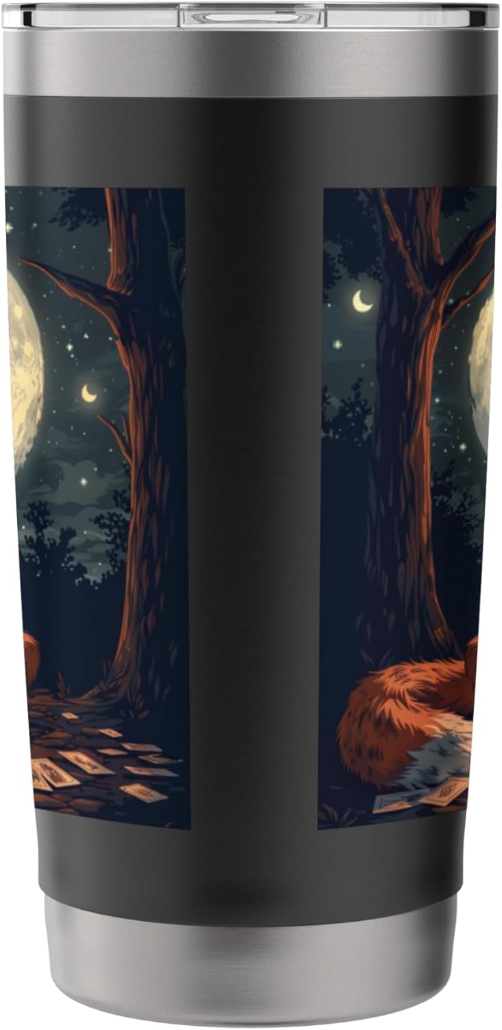 Fox Lover Vixen Foxes Wildlife Animal Foxes Stainless Steel Insulated Tumbler - Image 4