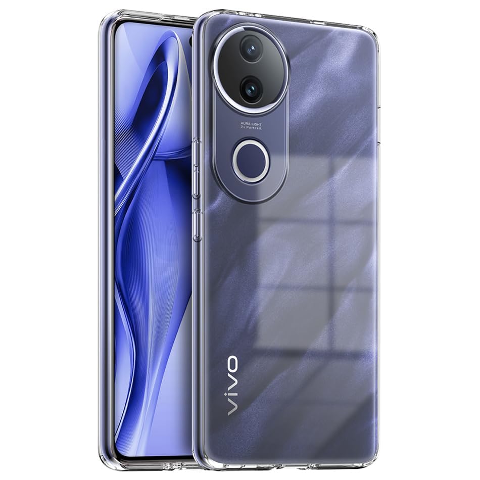 Image of COVERBLACK Flexible Rubber Case Back Cover Compatible for Vivo V2427 / V50 / V50e 5G - Transparent