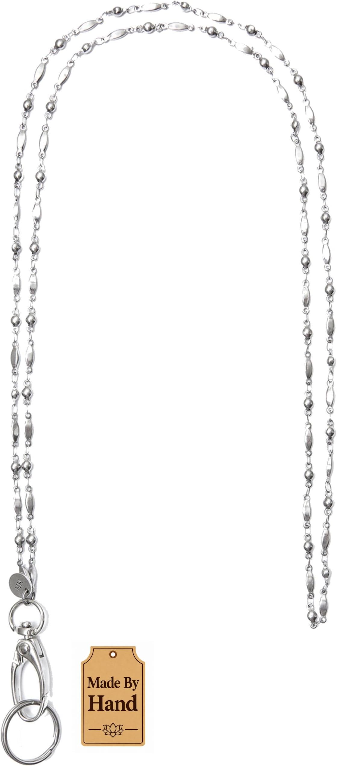Hidden Hollow Beads Womens Strong Lanyard Non Breakaway - Stronger (Stainless Steel)