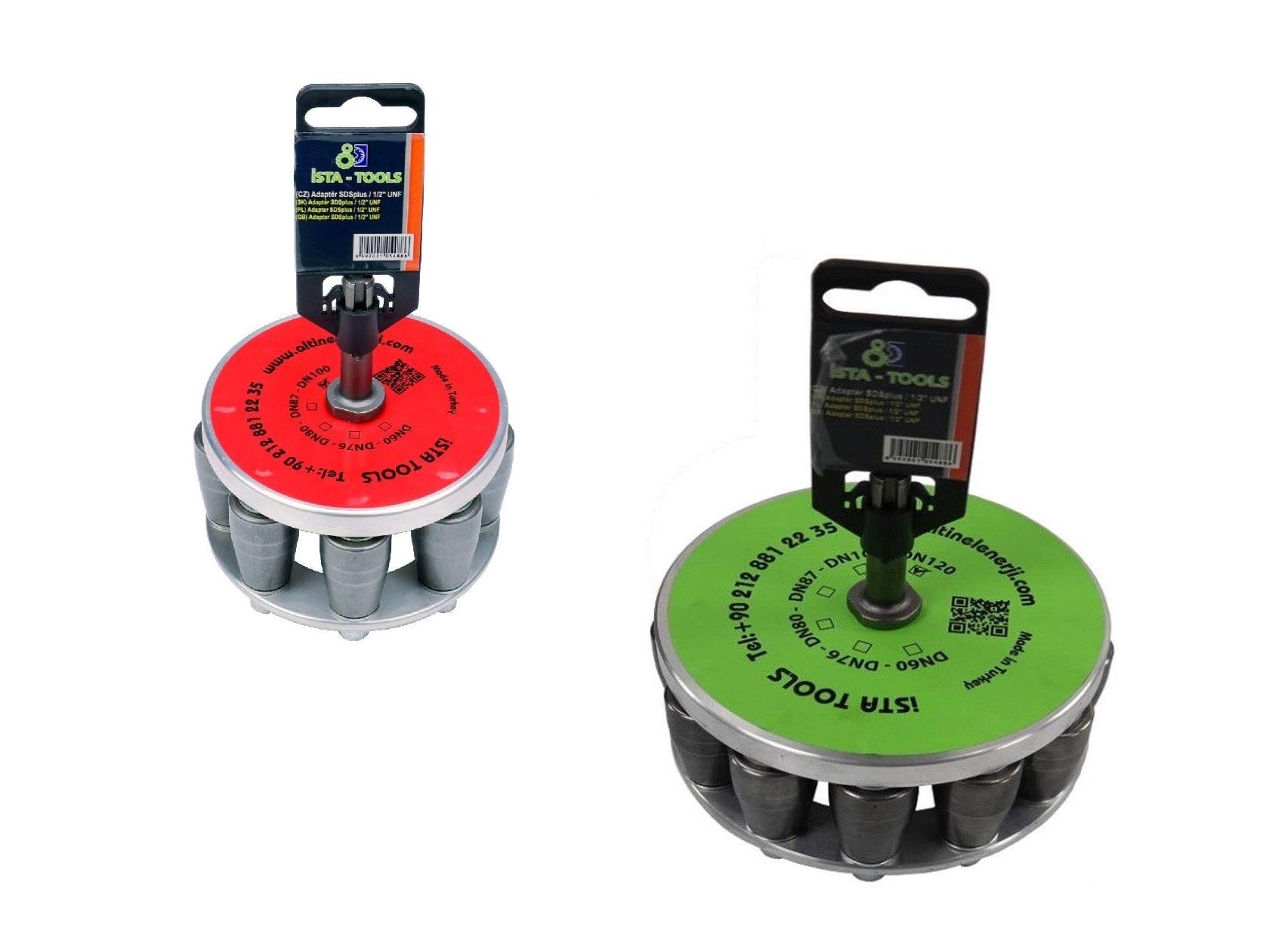 SDS-Plus urządzenie do rur, mufa, ekspander, w DN 50, DN 60, DN 76, DN 80, DN 87, DN 100, DN 120 dla dekarzy hydraulików (DN100 + DN120)