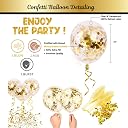 Shimmers Birthday Decoration Kit Set of 63 – Black Gold Theme with Banner, Metallic Balloons, Confetti Balloons, Star Foil, Tinsel Curtain, Arch Tape & Accessories gallery image