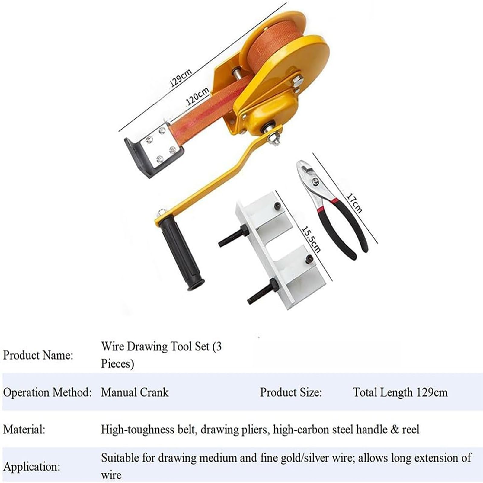 KVTUYC Máquina de trefilado, mesa de trabajo con alicates y soporte | Kit manual de trefilado para la elaboración de pendientes y pulseras con alambres finos y medianos