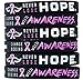 Inkstone Breast Cancer Awareness Pink Ribbon Bracelets Pack of 6 Wristbands…