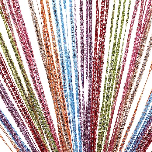 Beaded Door Curtain Fly Screen, Door Fly Screen Curtain 39.37x78.74 inch Extra Length Tassel Hanging Lightweight Shiny Decorative Fly String Curtains for Doors for Windows, Doorways Rainbow Color - Image 5