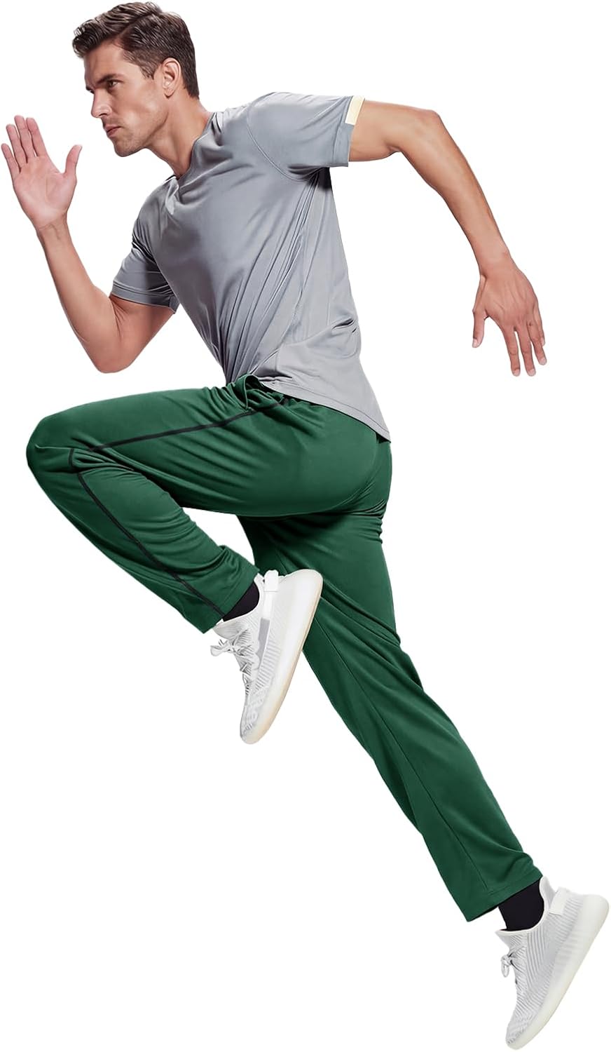 MAGNIVIT Men's Lightweight Sweatpants Loose Fit Open Bottom Mesh Athletic Pants with Zipper Pockets - Image 6