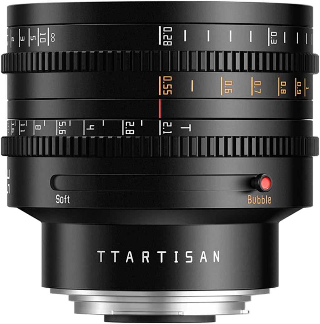 TTARTISAN 35mm T2.1 Dual Bokeh Cine Lens Compatible with Canon RF Mount Full Frame Manual Focus Mirrorless Camera Lenses EOS R RP R5 R5C R6 R6II R7 R10 R50 R100