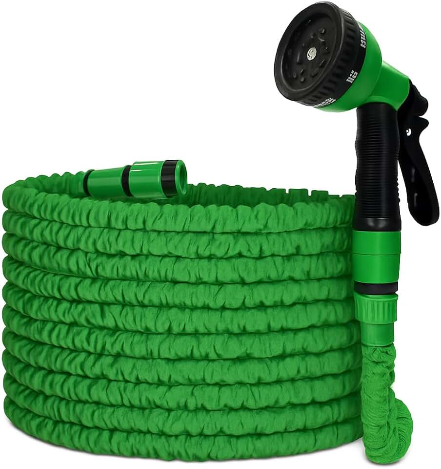 Mangueira Extensível 30 Metros para Jardim, Quintal e Carro – Retrátil, Leve, com Esguicho 7 Jatos – Storeasy