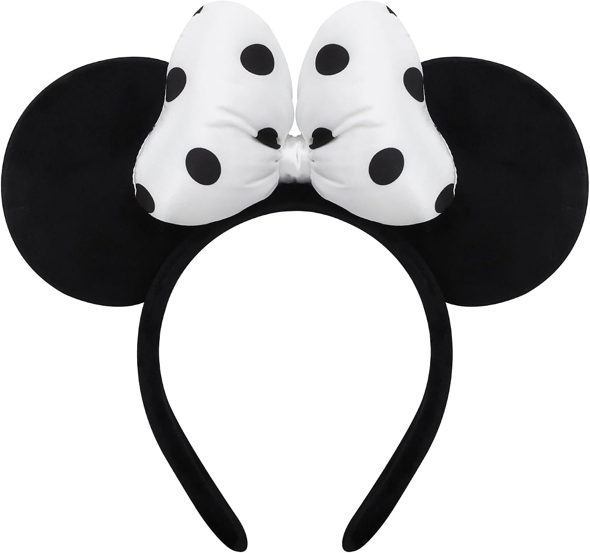 ODOCARE Handmade Mouse Ears Headband for Women and Ladies, Polka Dot Bow Mini Ears Costume Accessories
