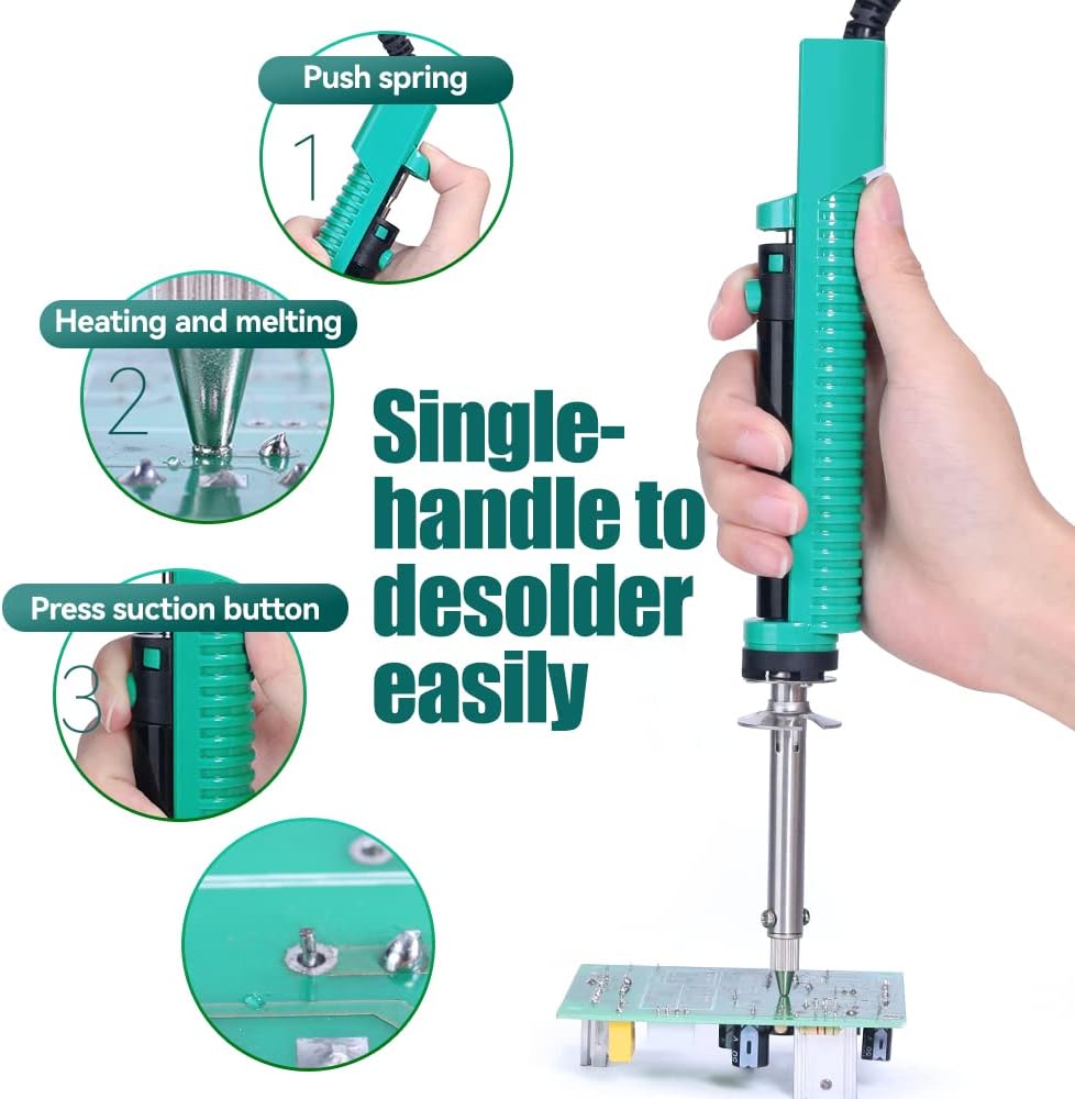 Desoldering Pump 30W 929D-V 110V 220V Electric Vacuum Desoldering Soldering Iron Suction Pump With Welding Tip Iron Gun Welding Repair Tool(220V)