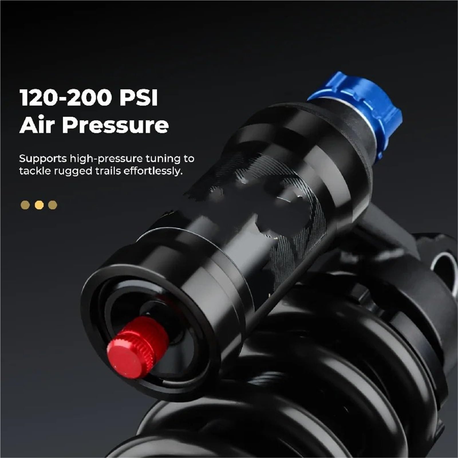 Suwaki ramy motocykla Amortyzator tylnego zawieszenia MTB 210/230/240/250mm Aluminiowa regulowana sprężyna śrubowa do rowerów górskich Downhill Przednie tylne koło oś widelca suwaki(230mm Gold)