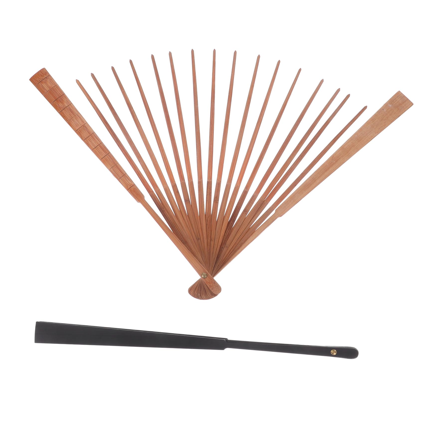 Abanicos chinos plegables DIY de bambú: kit de 2 piezas con guía para manualidades