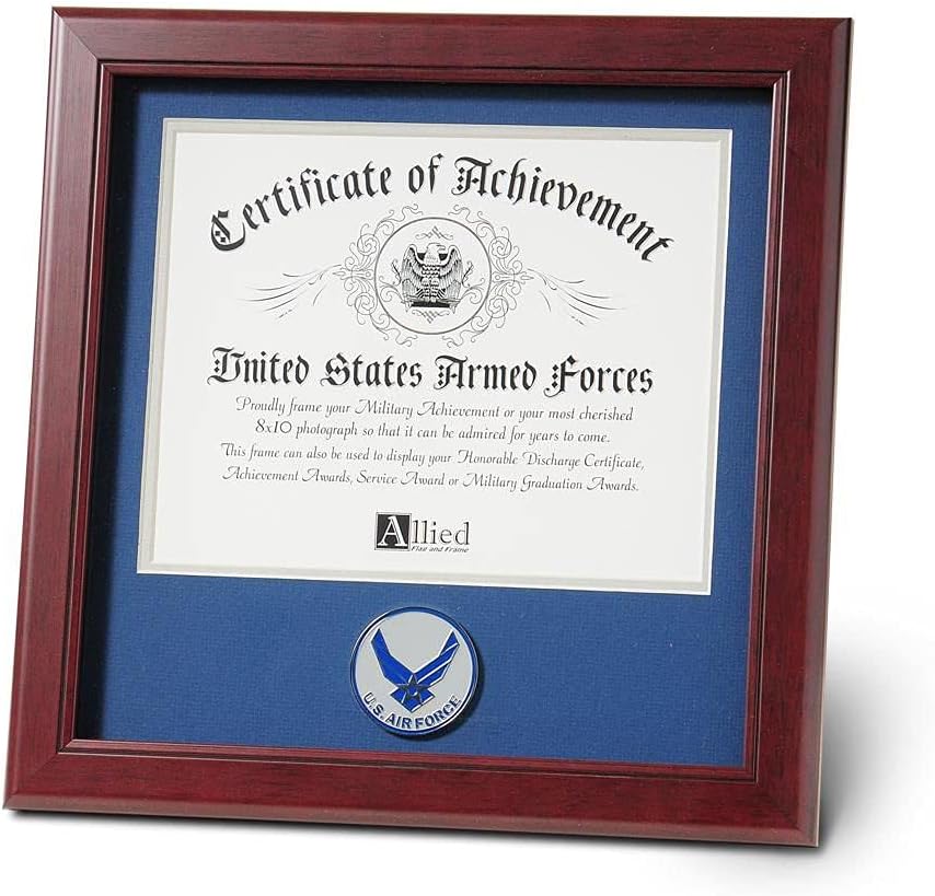 Allied Products Frame Aim High Air Force Medallion Certificate Frame, 8 by 10-inch