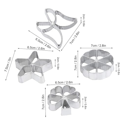 Vista 6 de 4 piezas de pasteles de impresión de pasteles, impresión de pasteles de cocina, accesorios para hornear, molde de postre, pastelería, galletas