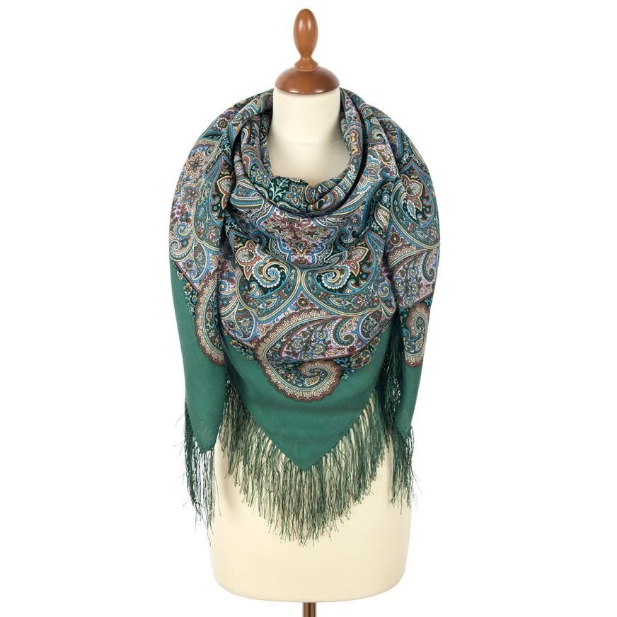Wool Shawl for Women with Silk Fringe 50x50'' (125x125 cm) 100% Wool Scarf for Women, Wrap, Fashion Scarves2