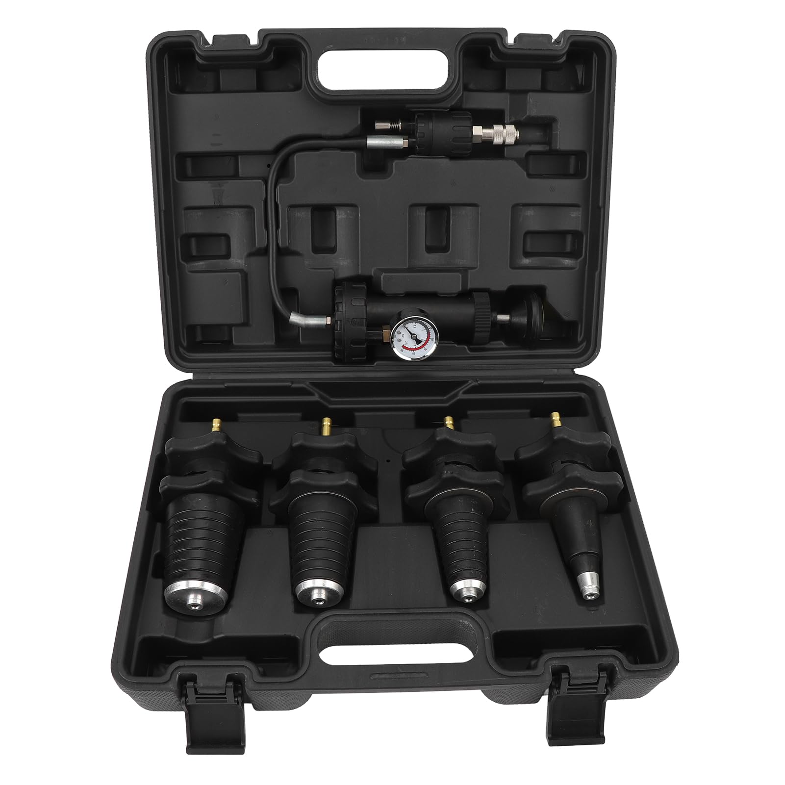 Kit per test della pressione del di raffreddamento da 5 pezzi con manometro, tester universale per la pressione del radiatore automobilistico, strumento diagnostico del di