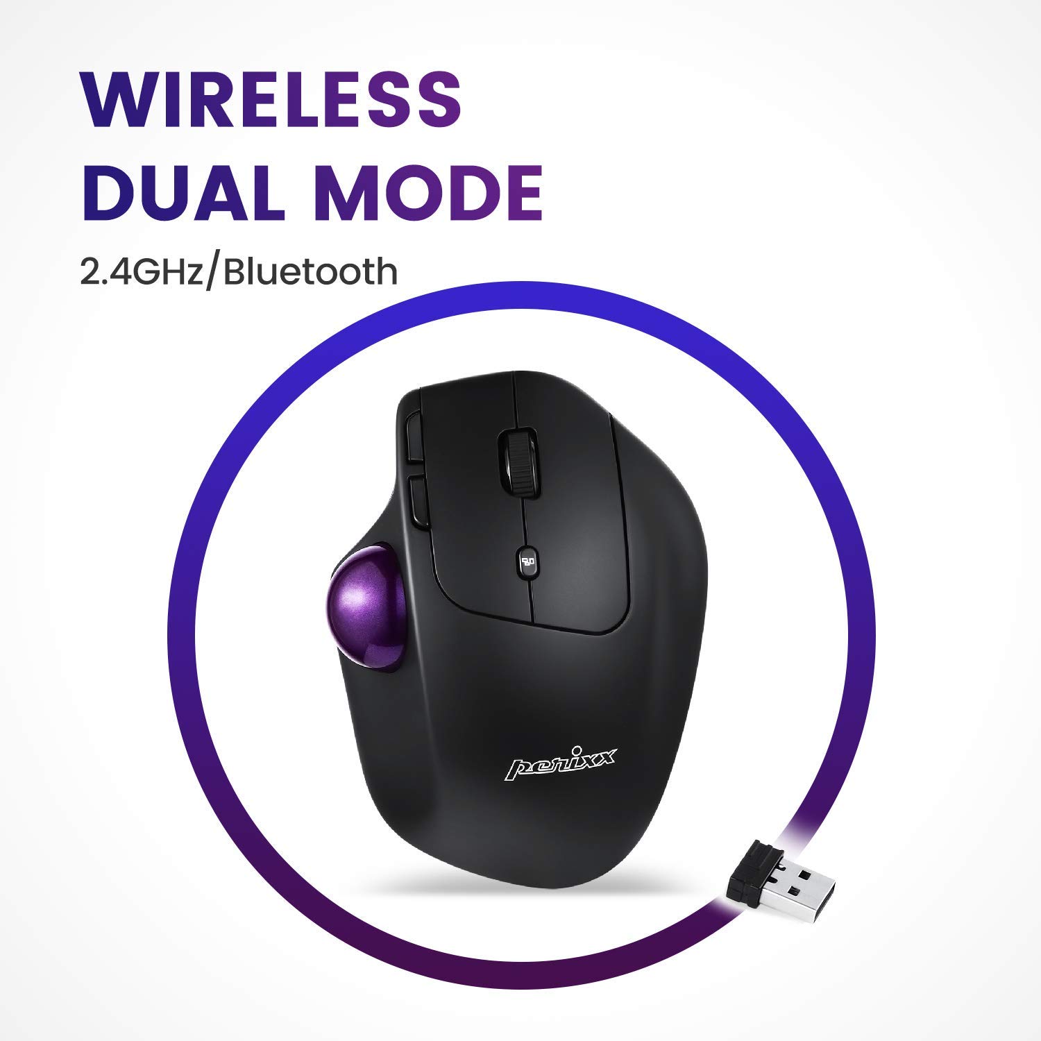 Presentation Clicker Mouse In Ball Perixx PERIMICE-713W Wireless ...