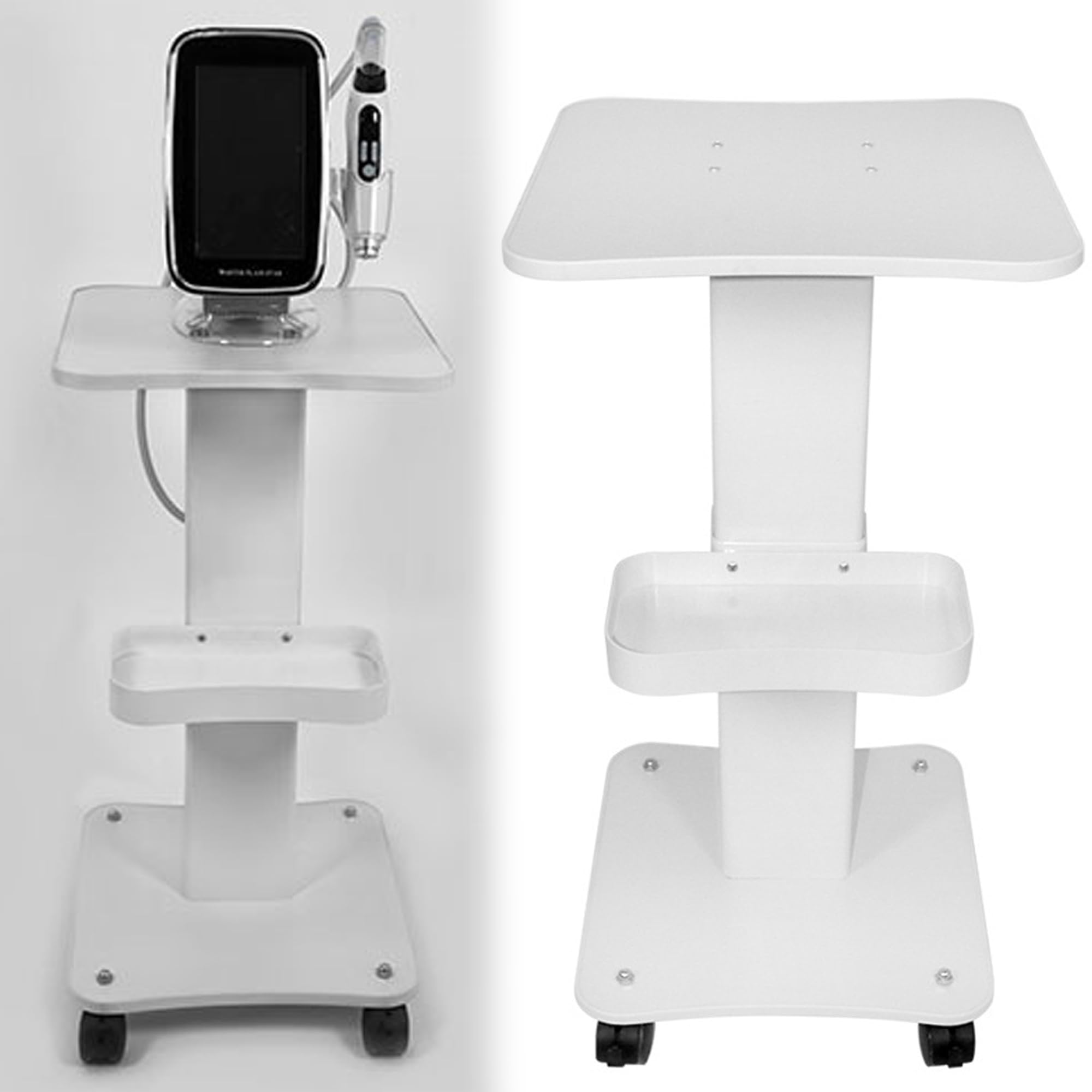 Carro con Ruedas para Salón de Belleza, Almacenamiento de Instrumentos de Belleza, Multifunción Portátil Carrito Rodante, Carrito de Peluquería, Blanco, Carrito Auxiliar con Ruedas