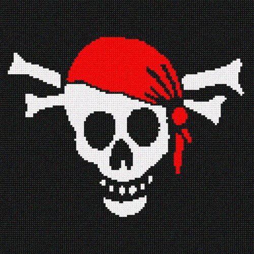 Pointseller Pirate Skull Needlepoint Kit