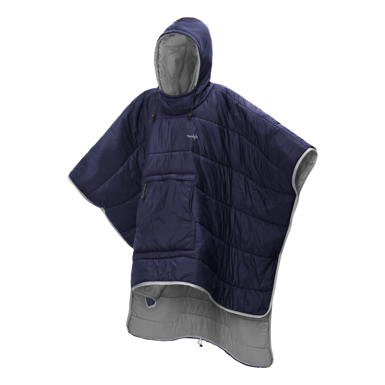 Tentock Zimowe ponczo z wiatroszczelną peleryną, nadający się do noszenia, oversize, bawełniany koc z kapturem, wodoodporny, ultralekki śpiwór na kemping, trekking, podróż, do domu, biura