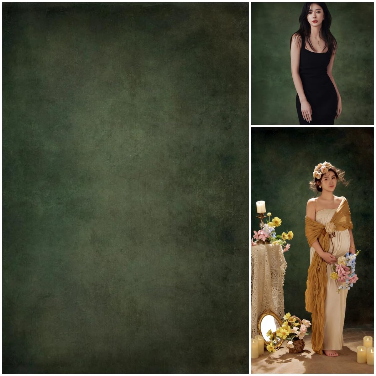 WaW - Fondo fotográfico (2 x 3 m), diseño retro, color verde