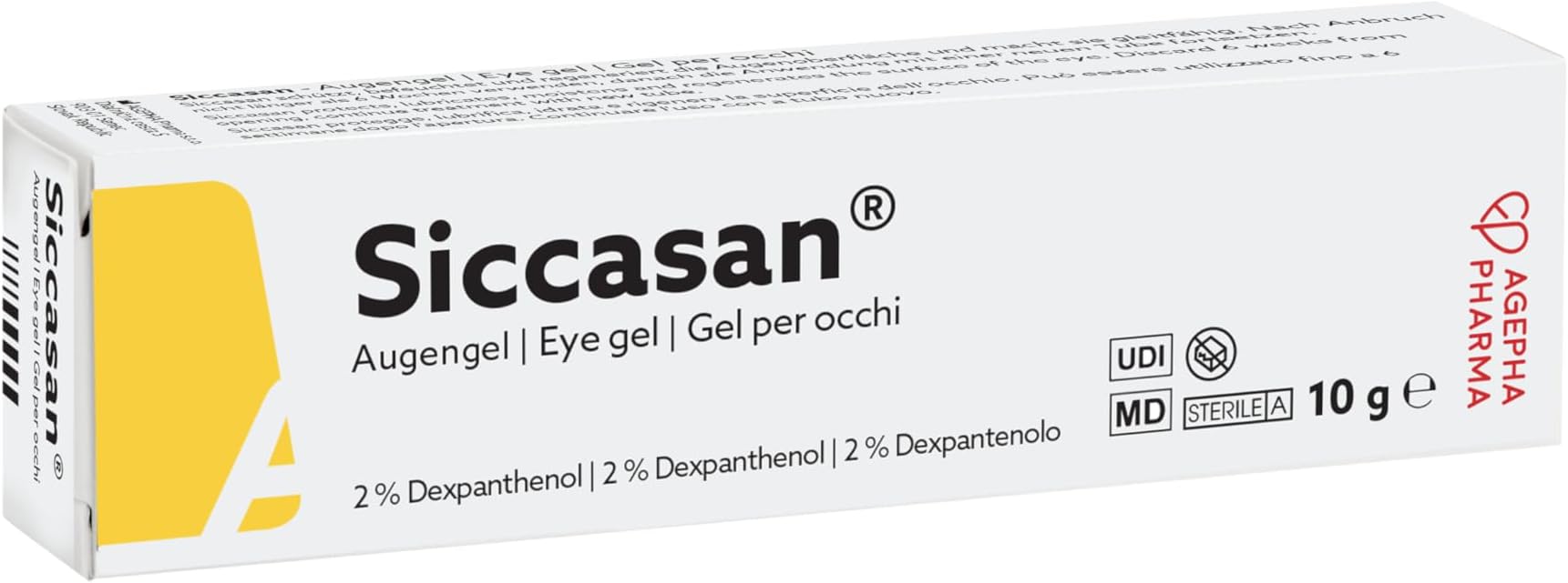 Intensive Dry Eye Gel with Carbomer and Dexpanthenol | Corneal Gel & Eye Lubricant | Relief Against Dry, Irritated and Sore Eyes | Night Time Use for Dry Eyes