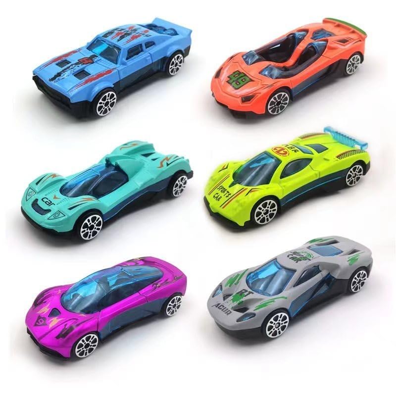 Image of Galaxy Hi-Tech Model Alloy Vehicle Model Metal Cars 6 Pcs Vehicles, Car Play Set for Toddlers,Boys Die-Cast Car Set, Birthday Decorations Gift Movie Vehicle Racing for Kids