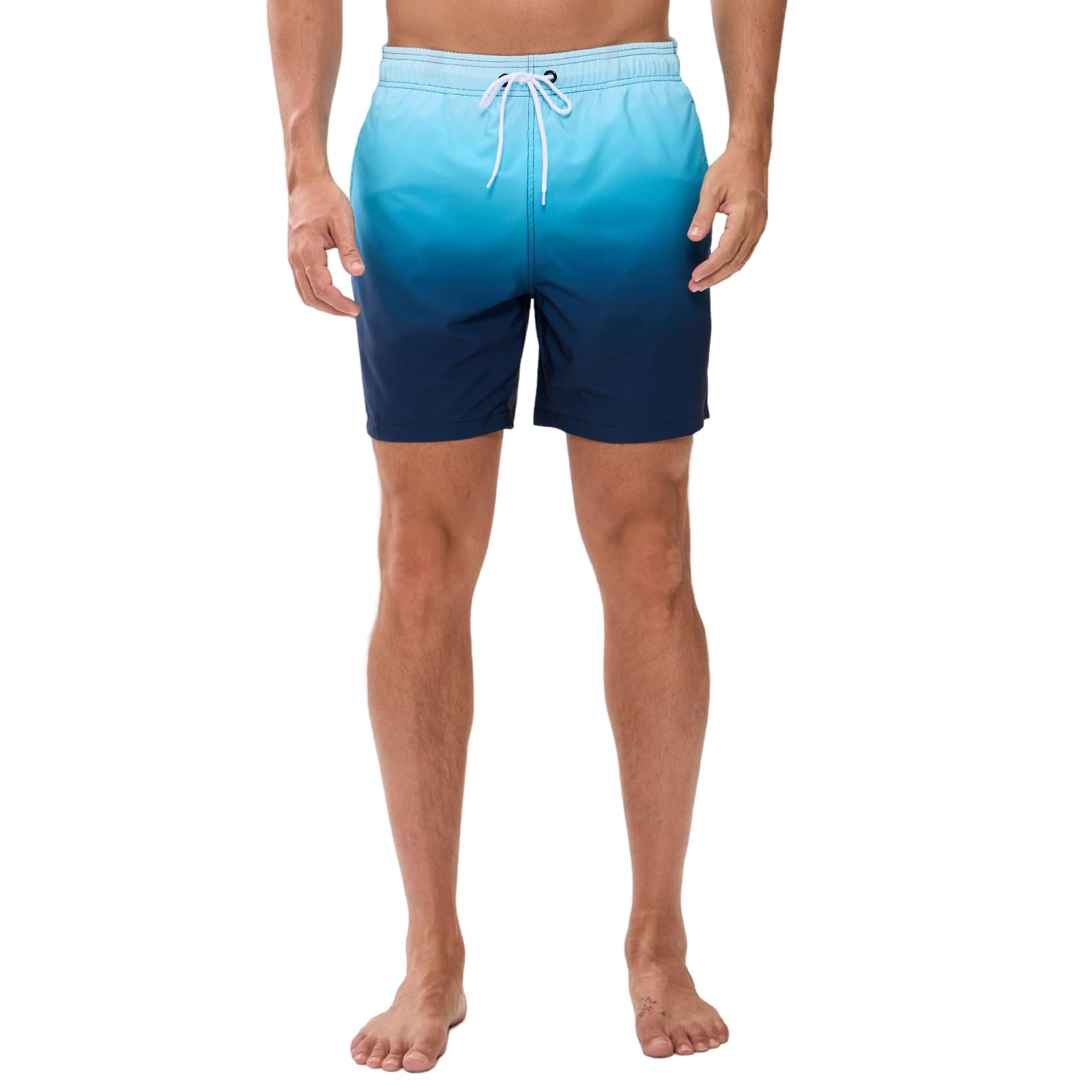 EDOTON Costumi da Bagno Uomo, Leggeri ad Asciugatura Rapida Costume Piscina Uomo Lungo Impermeabili Costume Uomo Mare con Cintura Regolabile e Tasche/Nuoto/Surf/Casual