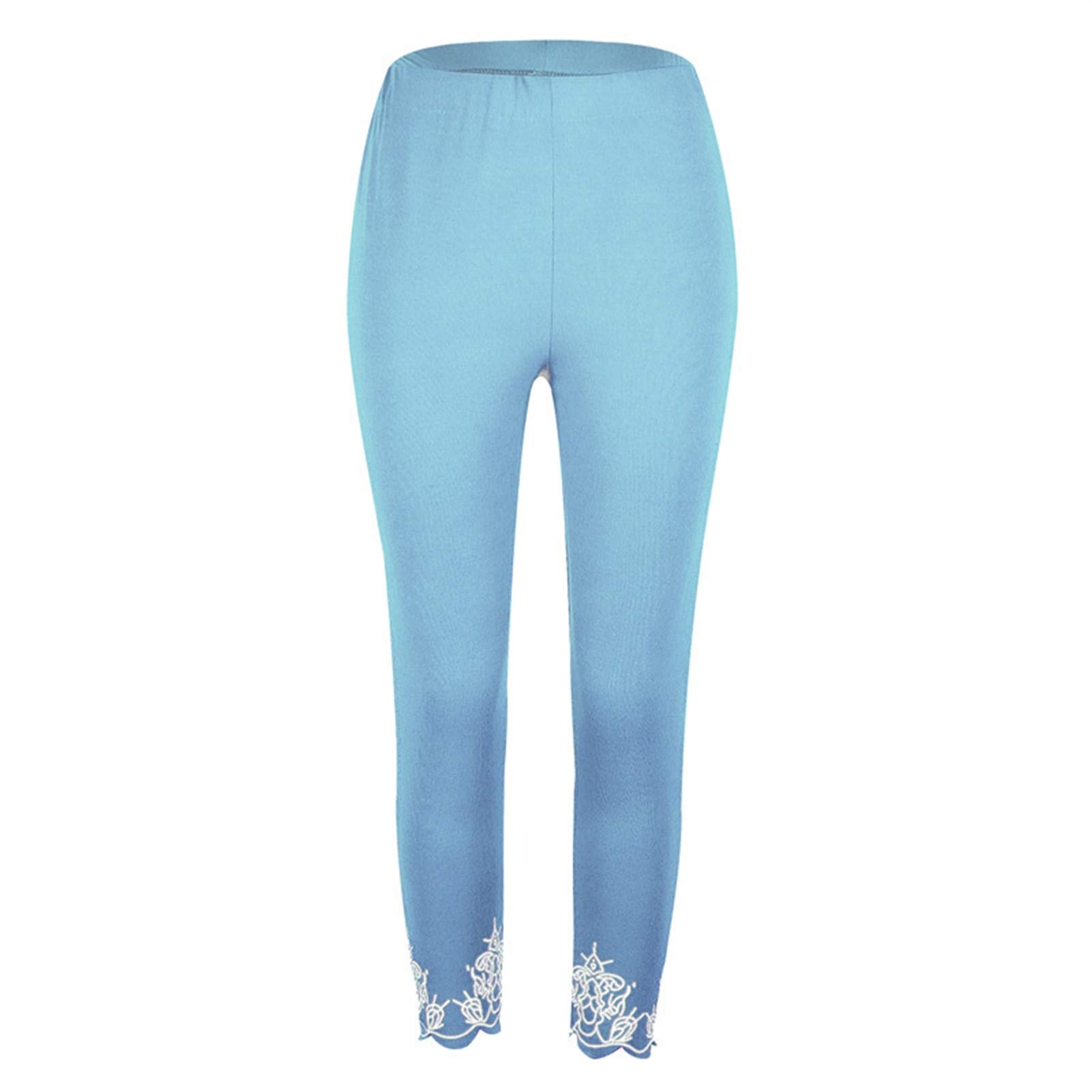 Damen Laufhose Sport Leggings, Damenmode druckt Sport Leggings Damen Nicht durch Knöchellänge Hosen Skinny Yoga Hosen Training Fitness Strumpfhosen Sports Running Workout Hose Gym Tights