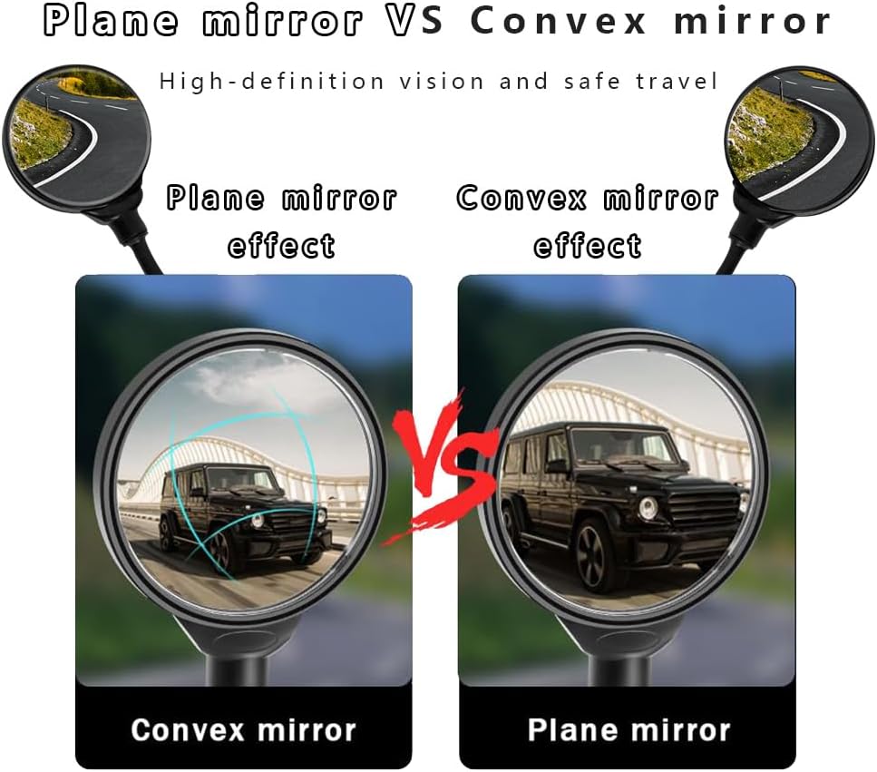 1 Pair Bike Mirror for Specialized Turbo Como SL, Lightweight Durable Scratch Resistant Bike Rear View Mirror Wide Vision 360° Adjustable