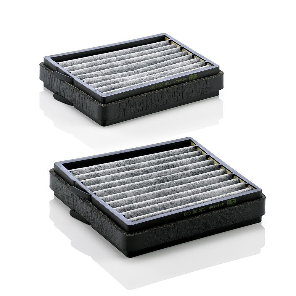 MANN-FILTER, CUK 20 000-2 Innenraumfilter, mit Aktivkohle | Für PKW, Staub- und Pollenfiltration, Geruchsreduzierung, Echte OE-Technologie