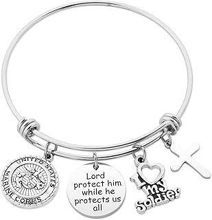 Army/Navy/Air Force/Marine Mom Wife Bracelet Soldier mother Wife Jewelry Going Away Farewell Gift