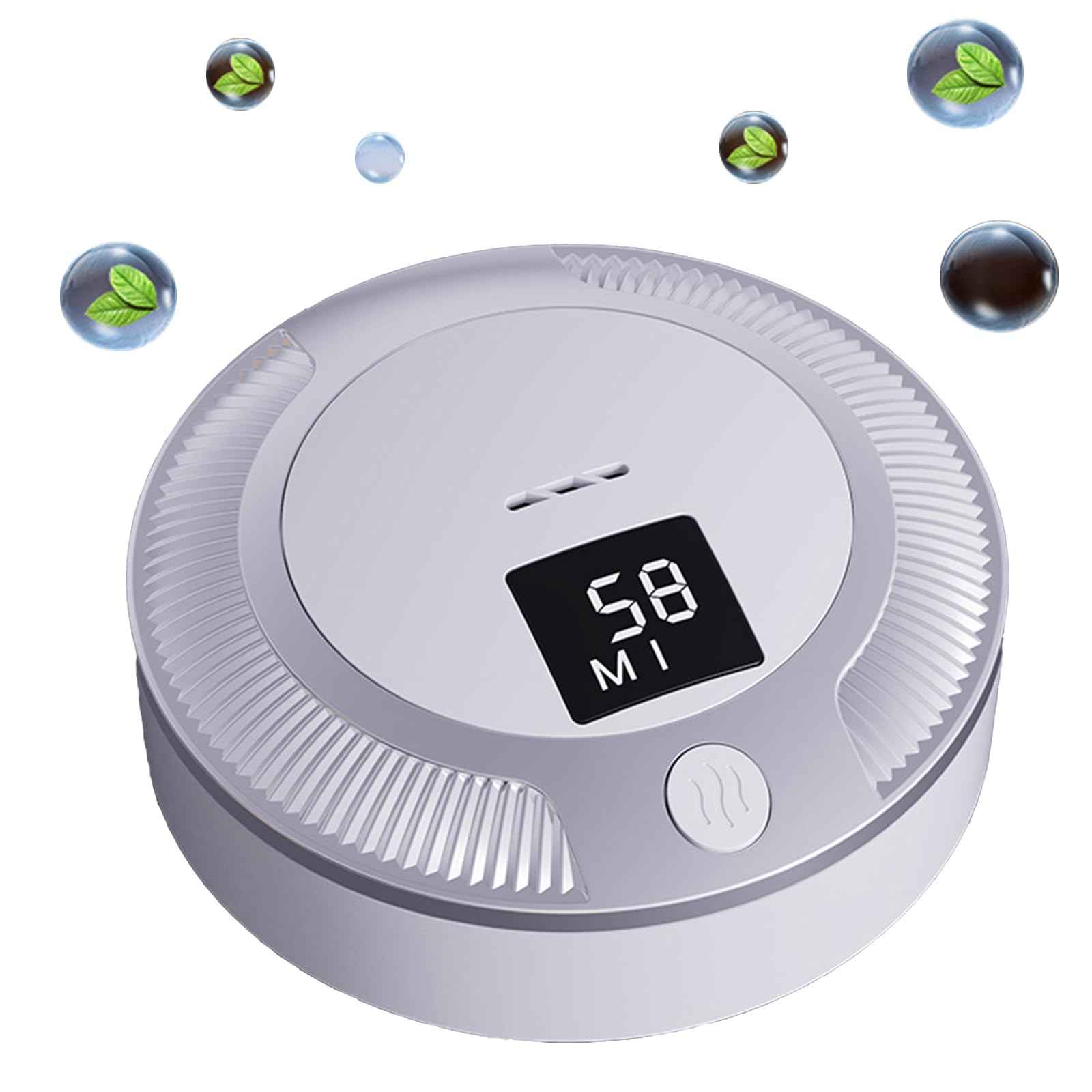 AIRPROSSING Rechargeable Refrigerator Air Purifier, Ozone Purification System, Screen design,3 Speed, Portable Mini refrigerator deodorizer for Car, Bedroom,Shoe Cabinet, Refrigerator (white)