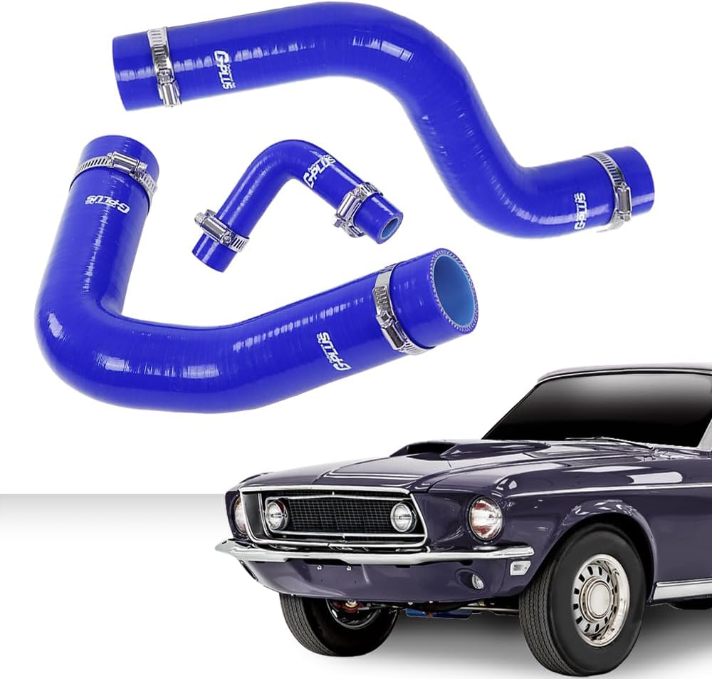 CROSSDESIGN Blue Silicone Radiator Hose Compatible with Ford Mustang 1964-1968